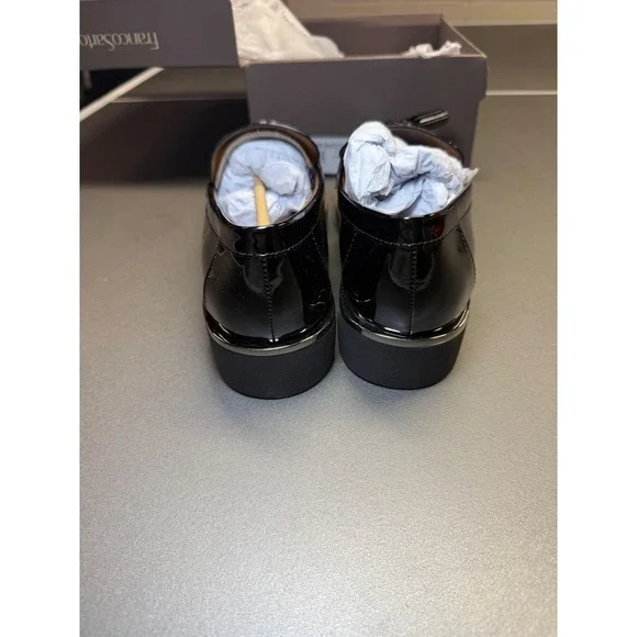 Franco Sarto Womens Black Patent Tassel Loafers Platform Lug Sole  7.5M - Picture 8 of 15